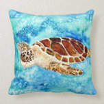 sea turtle sealife marine baby turtles pillow art