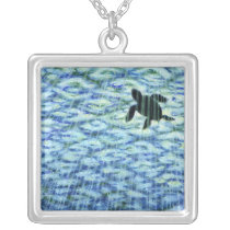 Sea Turtle Silhouette Pendants