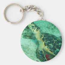 Sea Turtle Underwater Keychain