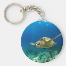 Sea turtle underwater keychains
