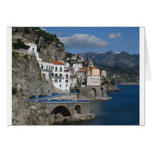 Sea view of village Atrani Greeting Card
