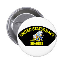 Seabees NAVY Pinback Buttons