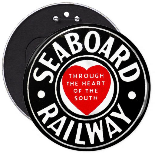 Seaboard Air Line Railway Heart Logo Button