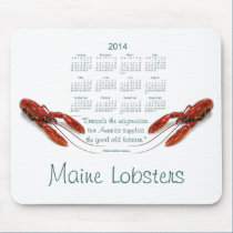 Seafood 2014 Calendar Mouse Pad mousepads