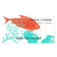 Seafood Catering Restaurant Chef Business Card