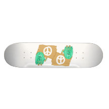 seagreen white peace skateboards
