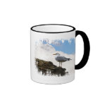 Seagull on a Brick-Wall in Rome Mugs