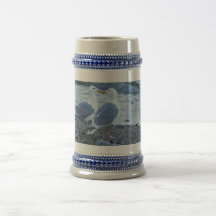 Seagulls Kissing on the Beach Photo Coffee Mugs