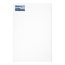 Seagulls Kissing on the Beach Photo Custom Stationery