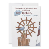 Seagull's Perch Nautical Invitation