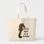 Seahorse Beach Canvas Bags