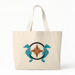 Seahorse Compass Rose Tote Bag