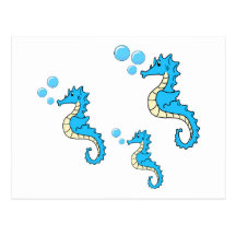 Seahorse Family Post Card