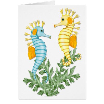 Seahorse Fantasy Greeting Card by Spice