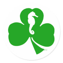 Seahorse n' Shamrock Stickers