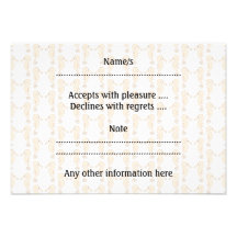 Seahorse pattern in cream colour. invite