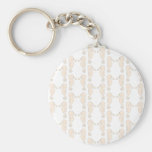 Seahorse pattern in cream colour. key chain
