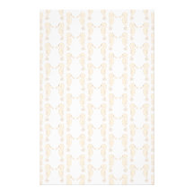 Seahorse pattern in cream colour. personalized stationery