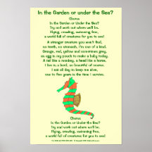 Seahorse poem poster