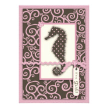 Seahorse Swirl Invitation