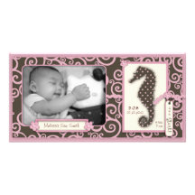 Seahorse Swirl Photo Card