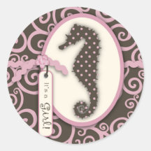 Seahorse Swirl Sticker II