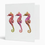 Seahorse Trio in Reds Binders