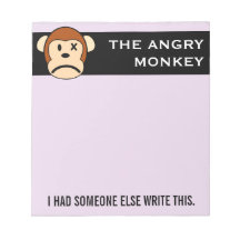 Seal of Approval: Message endorsed by Angry Monkey Memo Note Pads