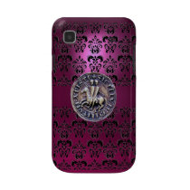 SEAL OF THE KNIGHTS TEMPLAR damask black pink Samsung Galaxy S Cases