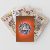 SEAL OF THE KNIGHTS TEMPLAR orange Deck Of Cards