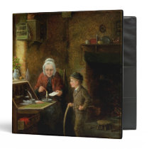 Sealing a Letter, 1890 (oil on panel) binders