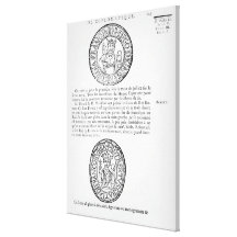 Seals of Hugues Capet  and Robert II  the Pious Stretched Canvas Prints