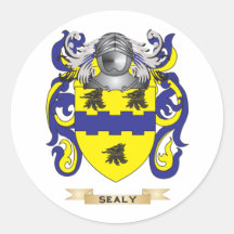 Sealy Coat of Arms (Family Crest) Round Sticker