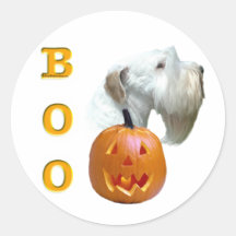 Sealyham Terrier Boo Round Stickers