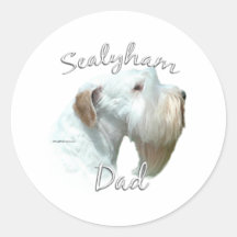 Sealyham Terrier Dad 2 Round Stickers