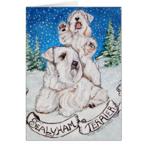 Sealyham Terrier Winter Greeting Cards