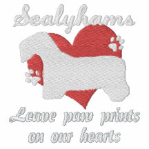 Sealyhams Leave Paw Prints Embroidered Shirt