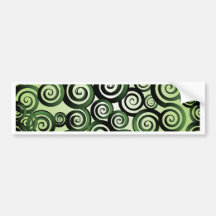 seamles spiral green bumper sticker