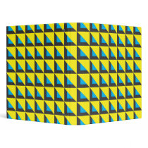 seamless blue and yellow triangles on black binders