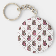 seamless cute chickens v4 key chains