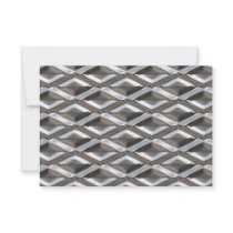 Seamless Diamond Shaped Chrome Plated Metal Custom Announcements