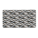 Seamless Diamond Shaped Chrome Plated Metal Shipping Label
