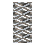 Seamless Diamond Shaped Chrome Plated Metal Rack Card Design
