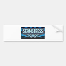 Seamstress Marquee Bumper Sticker
