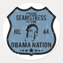 Seamstress Obama Nation Round Stickers
