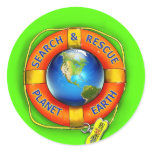 Search & Rescue--Planet Earth! Flag stickers