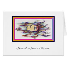Search Sense Know Angel - Greeting Card