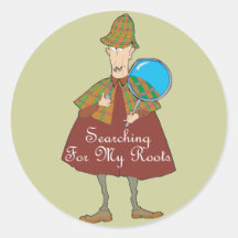 Searching For My Roots Round Stickers
