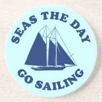 Seas The Day Go Sailing coasters