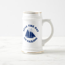 Seas The Day Go Sailing mugs